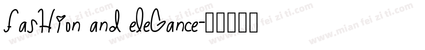 fashion and elegance字体转换
